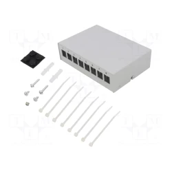 Logilink Keystone Konsolidierungspunkt-Gehäuse 8-Port,grau
